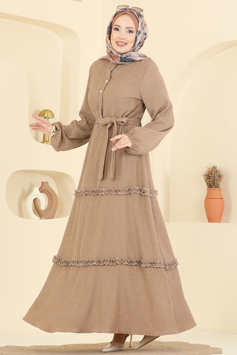 الفستان بيج 3322BLU797-MS