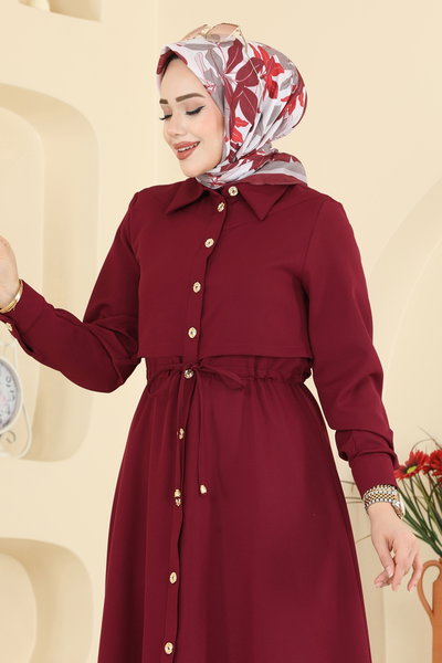 B.L.U. - Dress 3327BLU797-MS Burgundy - 425272
