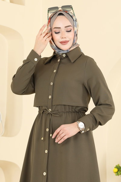 B.L.U. - Dress 3327BLU797-MS Khaki - 425376