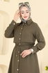 Dress 3327BLU797-MS Khaki - Thumbnail