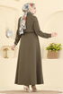 Dress 3327BLU797-MS Khaki - Thumbnail