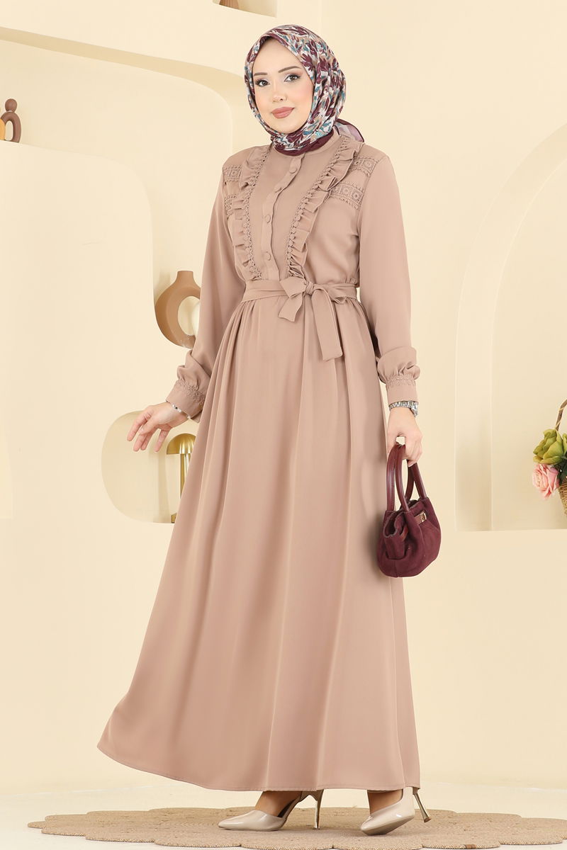 الفستان بيج 332ASN888-MS