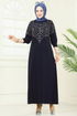 Dress 3402UZ662-MS Navy Blue - Thumbnail
