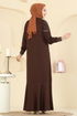الفستان بني 3440UZ662-MS - Thumbnail