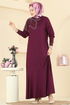 الفستان خمري 3440UZ662-MS - Thumbnail