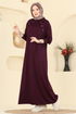 Dress 3455UZ662-MS Burgundy - Thumbnail
