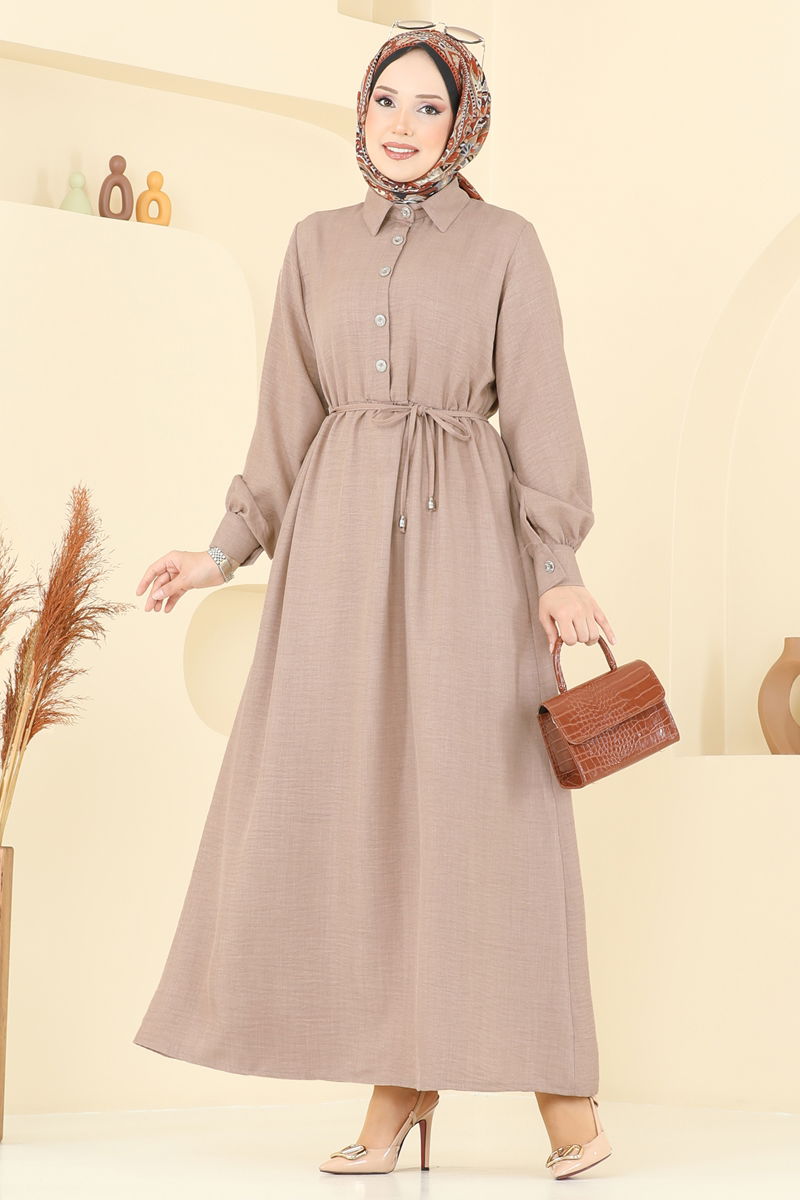 الفستان بيج 381DVL817-MS