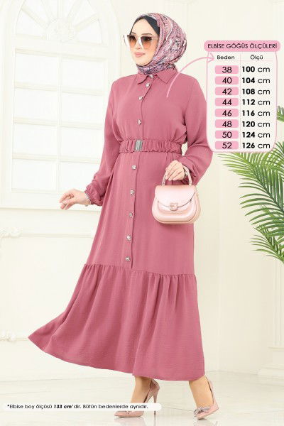 D.V.L. - Dress 382DVL817-MS Dark Rose Dusky