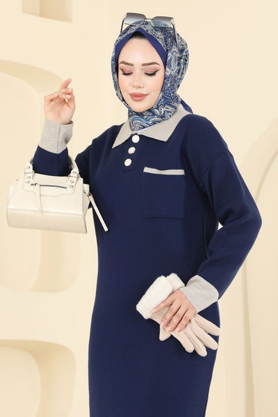 K.L.B. - Dress 4020KLB1050-MS Navy Blue - 405814