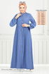 Dress 406DVL897-M Indigo - Thumbnail