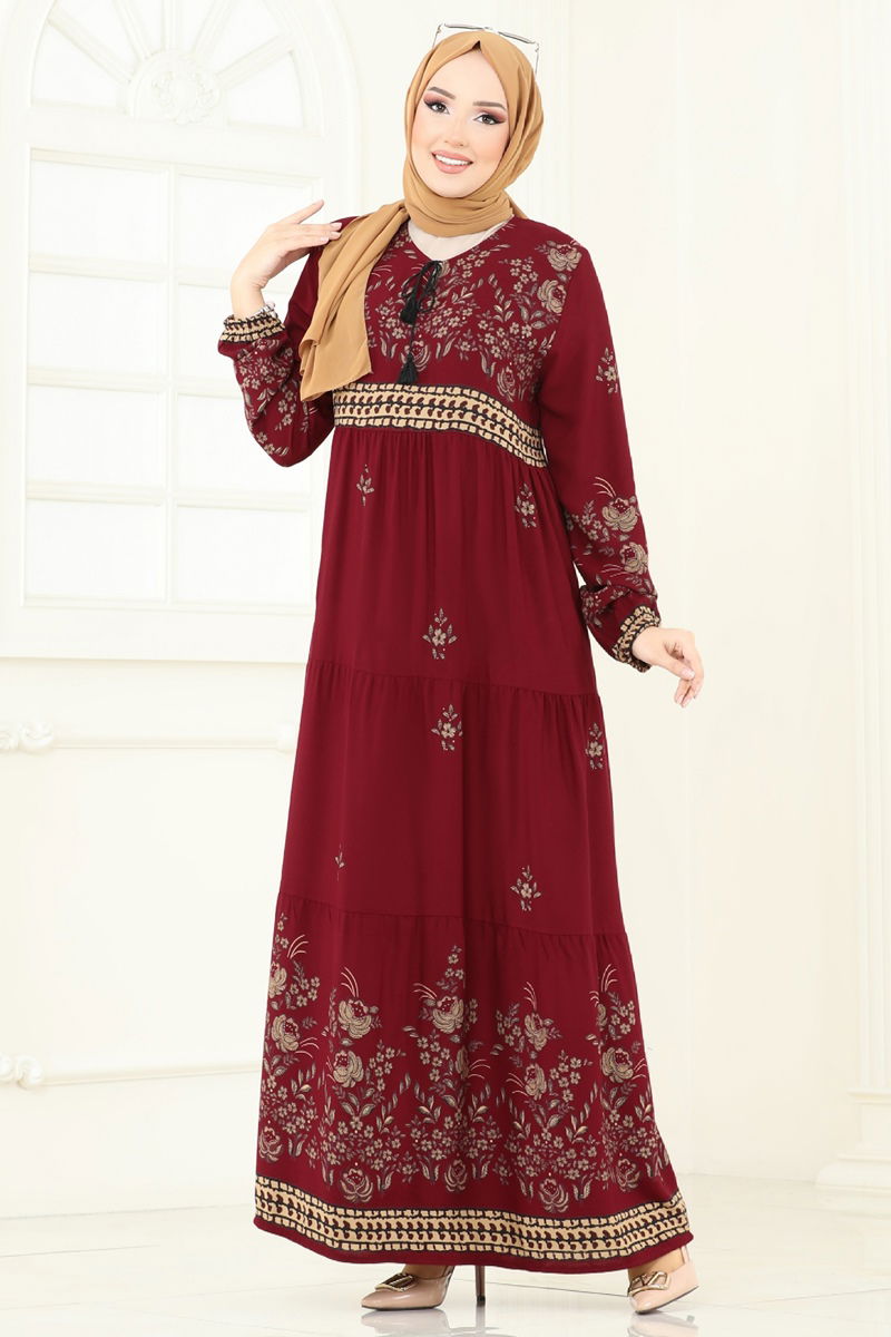 Dress 4096ZNNK1102-MS Burgundy