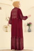 Dress 4097ZNNK1102-MS Burgundy - Thumbnail