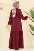 Dress 4115PM271-MS Burgundy - Thumbnail
