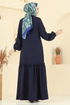 Dress 4115PM271-MS Navy Blue - Thumbnail