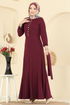 Dress 4121PM271-MS Burgundy - Thumbnail
