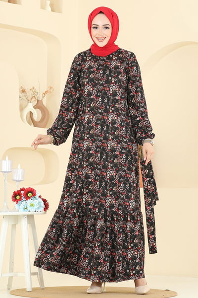 P.R.M. - Dress 4128PM271-MS Pattern 2 Black - 397137