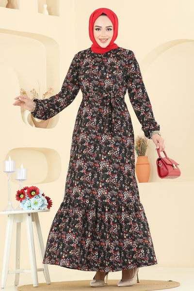 P.R.M. - Dress 4128PM271-MS Pattern 2 Black - 397138