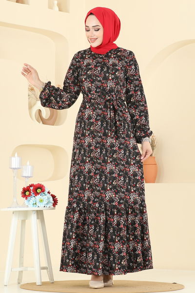 P.R.M. - Dress 4128PM271-MS Pattern 2 Black - 397139