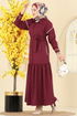 Dress 4130PM271-MS Burgundy - Thumbnail