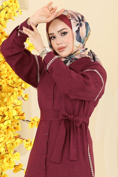 P.R.M. - Dress 4130PM271-MS Burgundy - 411521