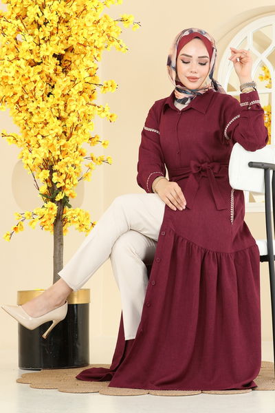 P.R.M. - الفستان خمري 4130PM271-MS - 411519