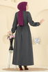 الفستان رمادي غامق 4133PM271-MS - Thumbnail