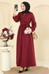 Dress 4133PM271-MS Burgundy - Thumbnail