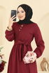Dress 4133PM271-MS Burgundy - Thumbnail