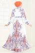 Dress 42105JNF844-MS Pattern 1 Orange - Thumbnail
