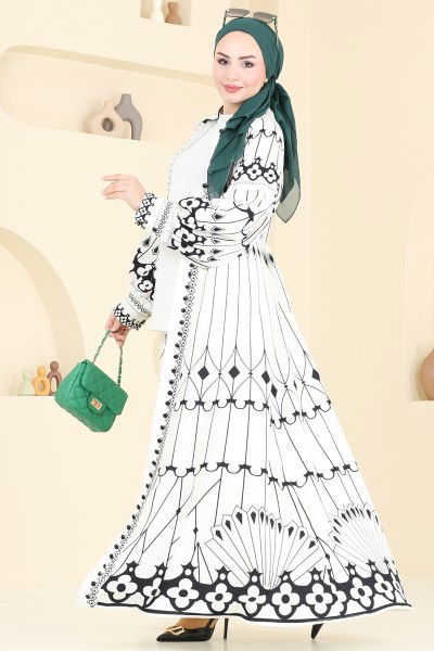 J.N.F. - Dress 42129JNF844-MS Ecru