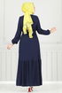 Dress 422DVL817-MS Navy Blue - Thumbnail