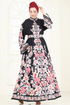 Dress 4235JNF844-MS Pomegranate Blossom & Black - Thumbnail