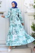Dress 4458BRZ597-MS Pattern3 Blue - Thumbnail