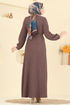 الفستان بني 4575ERK1158-MS - Thumbnail