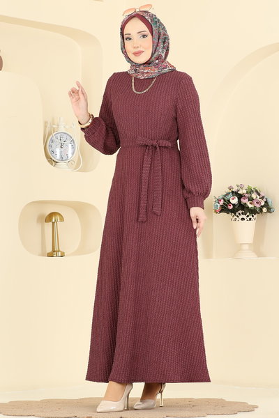 E.R.K. - Dress 4575ERK1158-MS Burgundy - 426574