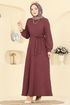 Dress 4575ERK1158-MS Burgundy - Thumbnail