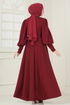 Dress 4608ALG474-MS Burgundy - Thumbnail