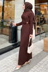 الفستان بني 4679ALGK1170-MS - Thumbnail