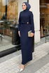 Dress 4679ALGK1170-MS Navy Blue - Thumbnail