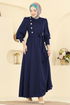 Dress 4691ALG474-MS Navy Blue - Thumbnail