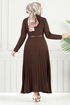 Dress 4747ZNK903-M Brown - Thumbnail