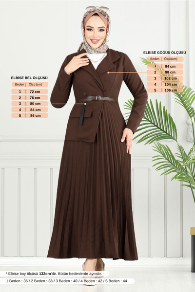 MRV Z.N.K. - Dress 4747ZNK903-M Brown - 357336