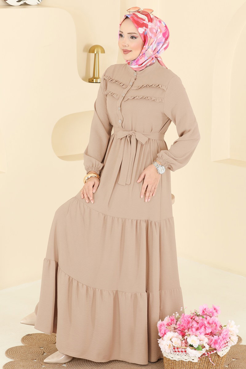 الفستان بيج 5003BM387-MS