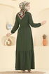 Dress 5005BM387-MS Dark Khaki - Thumbnail