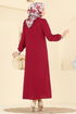 Dress 5006BM387-MS Dark Red - Thumbnail