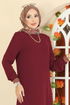 Dress 5006MDA386-MS Burgundy - Thumbnail