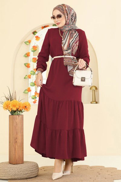 M.O.R. - Dress 5006MDA386-MS Burgundy