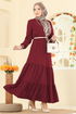 Dress 5006MDA386-MS Burgundy - Thumbnail