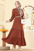 الفستان قرميدي 5006MDA386-MS - Thumbnail