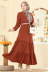 الفستان قرميدي 5006MDA386-MS - Thumbnail